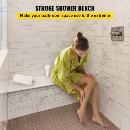 Waterproof Board Shower Bench Rectangle Tile Ready 3