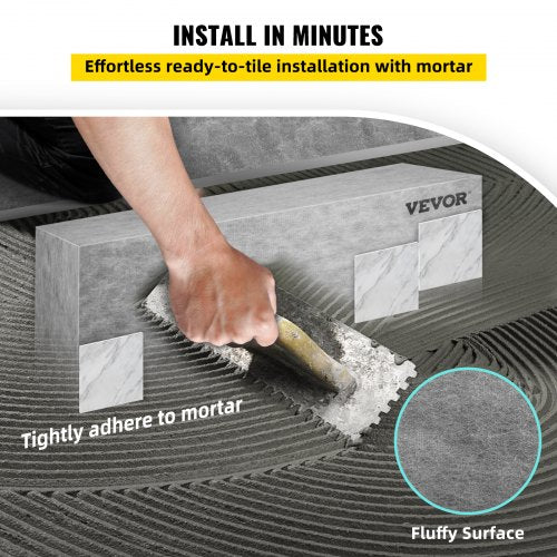 Waterproof Board Shower Bench Rectangle Tile Ready 4