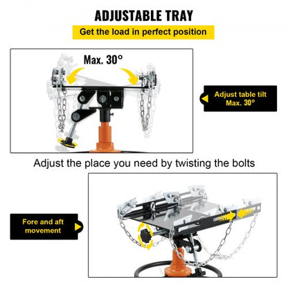 Transmission Jack Hydraulic Telescopic With High Lbs Capacity Stage Floor Jack Stand With Foot Peda 4