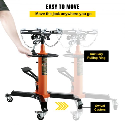 Transmission Jack Hydraulic Telescopic With High Lbs Capacity Stage Floor Jack Stand With Foot Peda 2