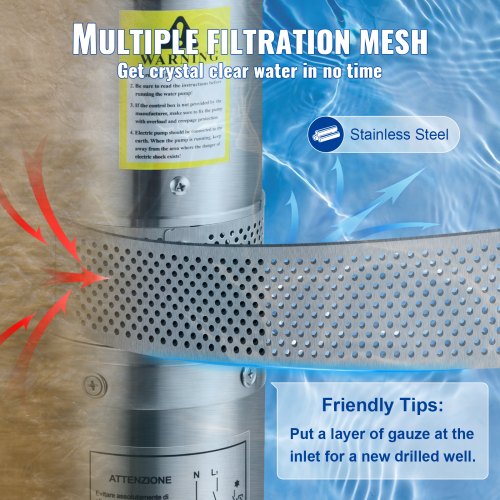 Deep Well Submersible Pump Head Stainless Steel Water Pump for Industrial Irrigation Home Use