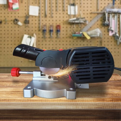 Benchtop Miter Saw With Two Blades Adjustable Cut For Copper Aluminum Wood And Zinc 4