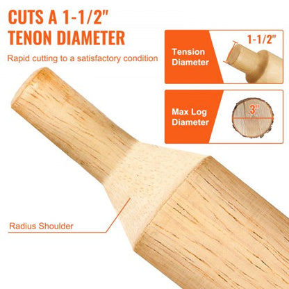Premium Tenon Cutter Commercial Woodworking Tool With Dual Blades Steel Log Furniture Cutter Home M 4
