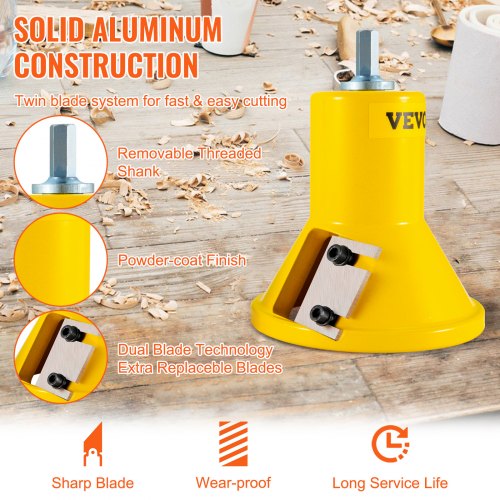DIY Tenon Cutter Kit with Dual Blades, Commercial Grade Aluminum and Steel, Log Furniture Cutter for Home Use