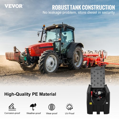 Portable Diesel Tank With Pump PE Diesel Fuel Tank High GPM Flow Rate Rubber Hose For Easy Fuel Tra 2
