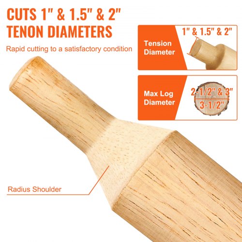 Premium Aluminum Steel Tenon Cutter With Dual Straight Blades Button Screws Commercial Tool 6