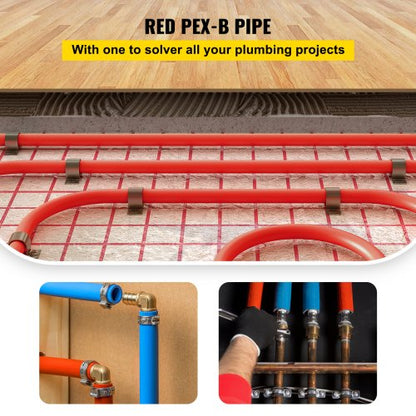 Non Oxygen Barrier Red PEX Pipe PEX Tubing Flexible PEX Water Line For Plumbing Radiant Heating RV  3