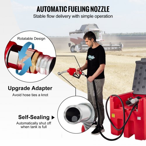 Portable Diesel Tank High GPM Flow Rate And Electric Transfer Pump PE Fuel Tank For Convenient Tran 3