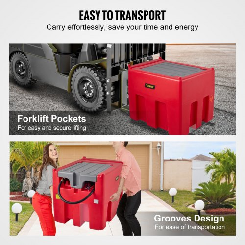 Portable Diesel Tank High GPM Flow Rate And Electric Transfer Pump PE Fuel Tank For Convenient Tran 4