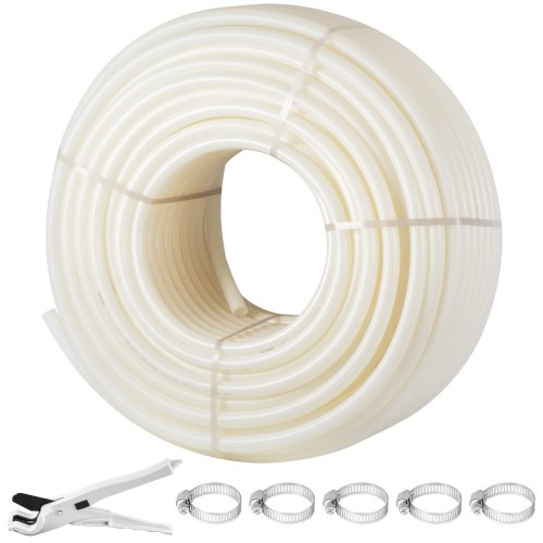 Flexible PEX Water Line, Non Oxygen Barrier PEX-B Pipe for Radiant Heating Plumbing and RV Sewer Hose Installation