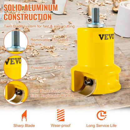 DIY Log Furniture Tenon Cutter With Dual Blades Commercial Grade Aluminum Steel Cutter Beginner Too 2