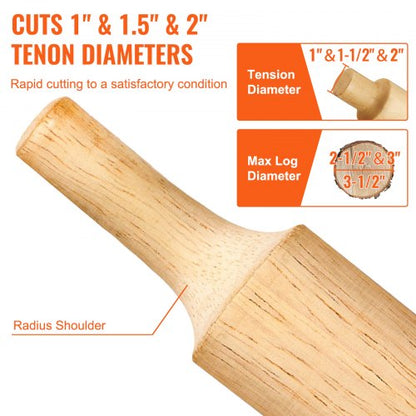 Premium Aluminum Tenon Cutter For Log Furniture Cutting Blades Dual Curved Blades  Button Screws Co 6