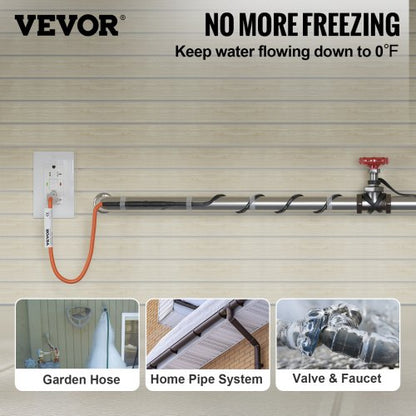 SelfRegulating Pipe Heating Cable Heat Tape Protects PVC Hose Metal And Plastic Pipe 2