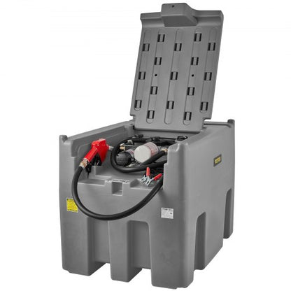 Diesel Fuel Tank Transfer Pump With Hose Gray PE Portable Tank For Easy Fuel Transportation 10