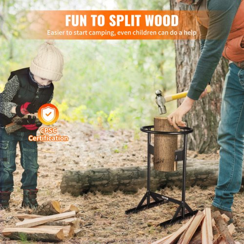 Heavy Duty Firewood Kindling Splitter Wood Splitter Manual Log Splitter With VShaped Blade For Easy 1
