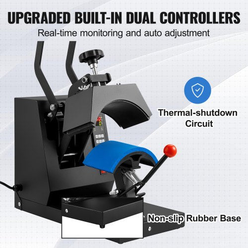 Hat Heat Press Machine With Heating Pads Digital Timer Temperature Control And Large Plate 4