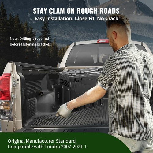Lockable Truck Bed Storage Box Waterproof ABS Tool Box Driver Side With Password Padlock 2