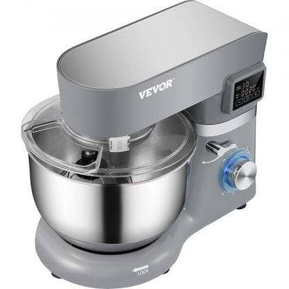 Electric Dough Mixer Stand Mixer With Speeds LCD Screen Timing TiltHead Food Mixer Stainless Steel  8