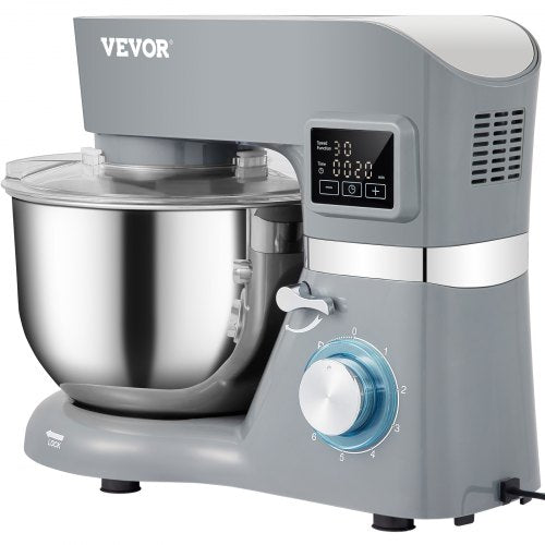 Electric Dough Mixer Stand Mixer With Speeds LCD Screen Timing TiltHead Food Mixer Stainless Steel  9