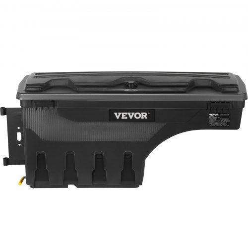 Lockable Truck Bed Storage Box, Waterproof ABS Wheel Well Tool Box with Password Padlock for Dodge Ram
