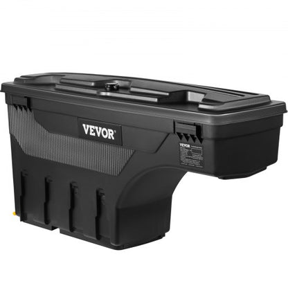 Lockable Truck Bed Storage Box, Waterproof ABS Wheel Well Tool Box with Password Padlock for Dodge Ram