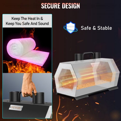 Portable Propane Forge with Double Burner for Tool & Knife Making, Large Capacity Mini Furnace Blacksmithing Farrier