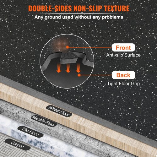 EVA Foam & Rubber Top Interlocking Gym Floor Mats Thick, Waterproof Workout Puzzle Flooring for Home, Garage, Basement
