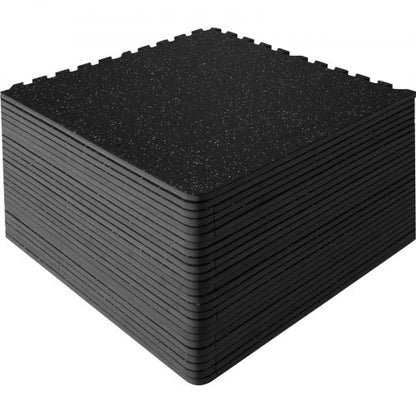 EVA Foam & Rubber Top Interlocking Gym Floor Mats Thick, Waterproof Workout Puzzle Flooring for Home, Garage, Basement