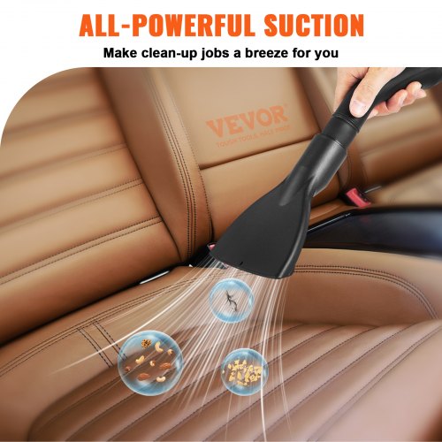 Portable Wet Dry Vac Gallon Peak HP, Shop Vacuum & Blower with Attachments for Car, Floor, Upholstery & Gap Cleaning