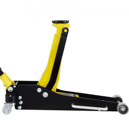 Heavy-Duty Ton Low Profile Aluminum Steel Racing Floor Jack, Dual Pump Car & Auto Lift