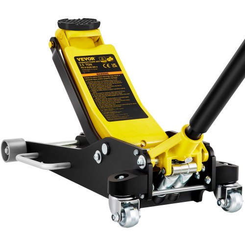 Low Profile Aluminum & Steel Racing Floor Jack, Dual Pistons Quick Lift Pump, Lifting Range