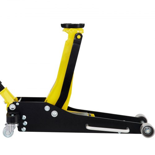 Low Profile Aluminum & Steel Racing Floor Jack, Dual Pistons Quick Lift Pump, Lifting Range