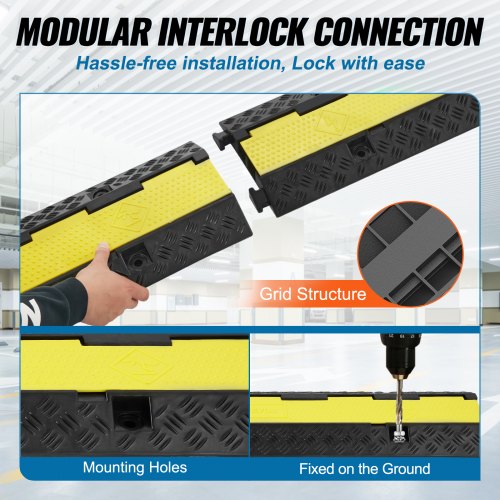 Cable Protector Ramp Channel High Lbs Load Wire Cover Ramp For Wires Cables 3