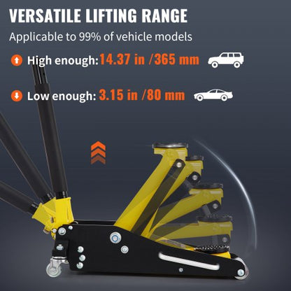 Aluminum And Steel Racing Floor Jack With Dual Pistons Quick Lift Pump Floor Jack Lifting 3