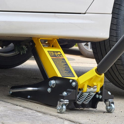 Aluminum And Steel Racing Floor Jack With Dual Pistons Quick Lift Pump Floor Jack Lifting 5