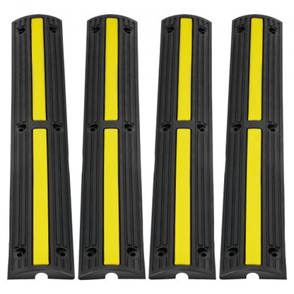 Cable Protector Ramp, Channel Rubber Speed Bumps, High lbs Axle Capacity, Floor Cord Cable Protector