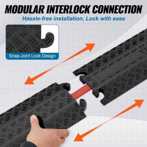Heavy Duty Cable Hose Protector Ramp Drop Over Cord Cover For Home Office Warehouse School 4