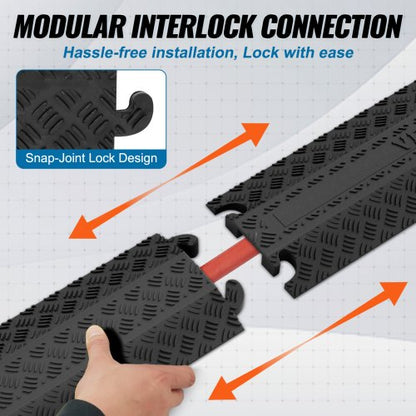 Durable Cable Ramp Set Ideal For Office Home Warehouse Protects Cords In High Foot Traffic Areas 4
