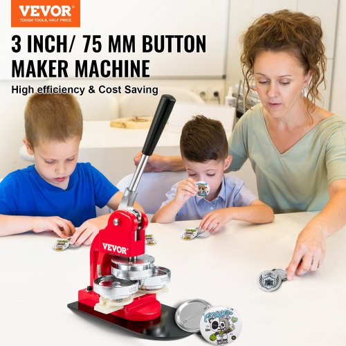 Button Maker Machine With 500 Parts Circle Cutter Badge Press Kit For DIY Crafts 2
