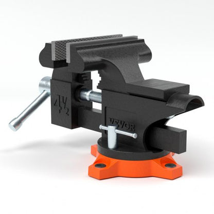 Heavy Duty Bench Vise With Anvil Swivel Base And Multipurpose Jaw 8