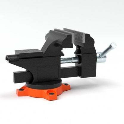 Heavy Duty Bench Vise With Anvil Swivel Base And Multipurpose Jaw 7