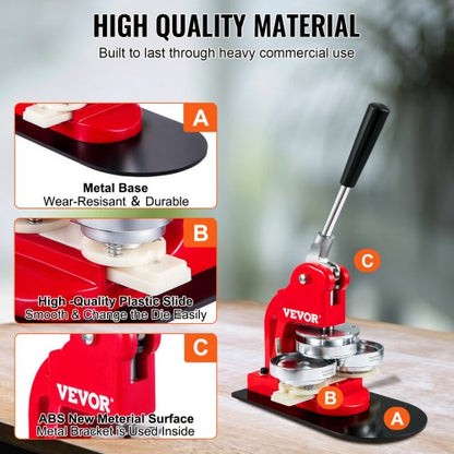 DIY Button Maker Machine Badge Press Kit With Buttons Parts Circle Cutter And Mr Panda Magic Book 2