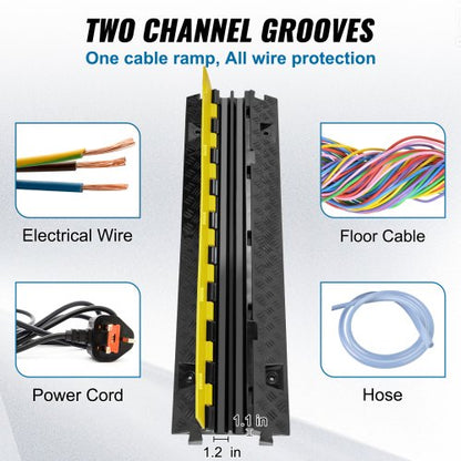 Cable Protector Ramp Channel Hose Protector With FlipOpen Top For Outdoor Indoor Use 6