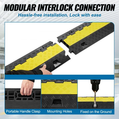 Cable Protector Ramp Channel Hose Protector With FlipOpen Top For Outdoor Indoor Use 2