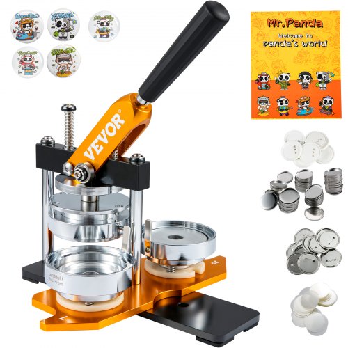 Button Maker Machine Badge Press Kit with Button Parts, Circle Cutter, Magic Book, Perfect DIY Gifts for Children