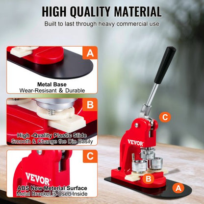 Button Maker Machine Badge Pin Press Kit With Button Parts Circle Cutter DIY Gift Supplies 3