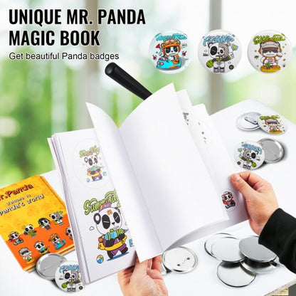 Button Maker Machine With Badge Punch Press Kit Button Parts Circle Cutter And DIY Magic Book 1