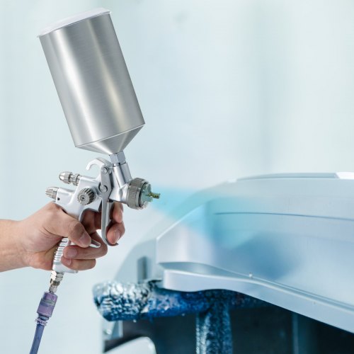 Professional HVLP Air Spray Gun Kit Gravity Feed Sprayer Aluminum Cup With Air Regulator Touch Up P 4