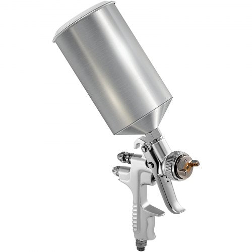 Professional HVLP Air Spray Gun Kit Gravity Feed Sprayer Aluminum Cup With Air Regulator Touch Up P 9