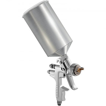 Professional HVLP Air Spray Gun Kit Gravity Feed Sprayer Aluminum Cup With Air Regulator Touch Up P 9